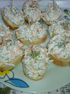 Una foto de Pincho de surimi