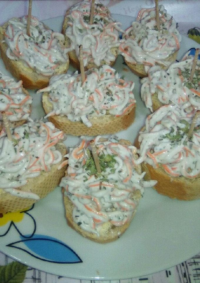 Una foto de Pincho de surimi