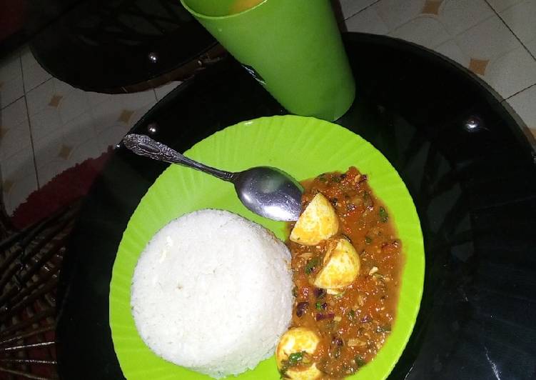 Recipe of Quick Egg curry and rice