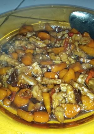 Foto resep Oseng-oseng tempe wortel asam manis