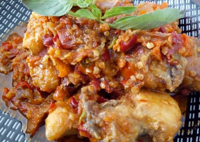 Anti Ribet, Buat Ayam Pedas Bumbu Dapur😋 Enak