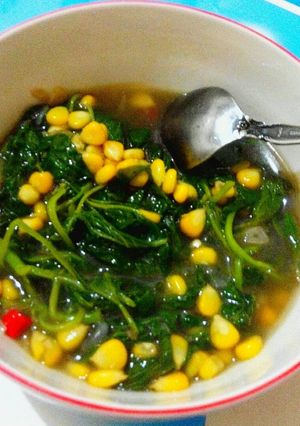 Foto resep Sayur Bayam Jagung Anak Kosan