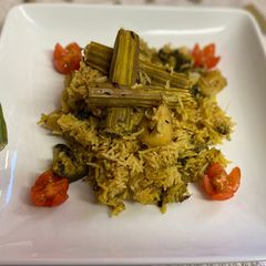 A picture of Drumstick Veg Biryani.
