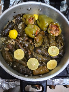صورة لوصفة محشي ورق عنب وفلفل