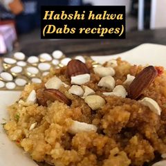 A picture of Habshi Halwa.