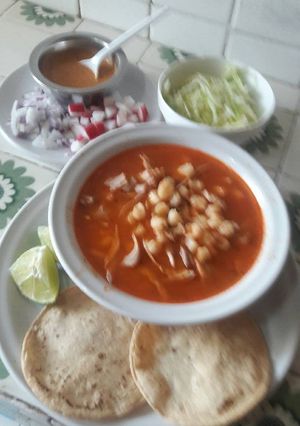 Una foto de Pozole