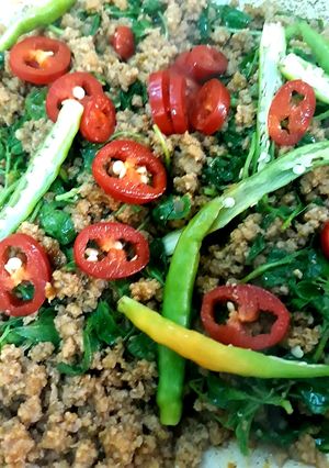 A picture of Kheema methi(mince meat with fenugreek leaves)😊.