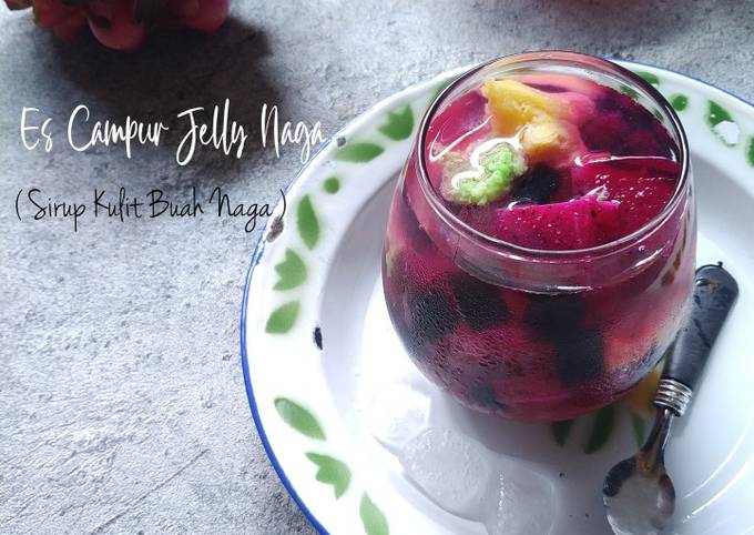 Es Campur Jelly Naga (Sirup Kulit Buah Naga)