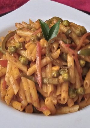 A picture of Peri Peri Vegetable Pasta.