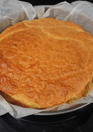 Una foto de Bizcocho de yemas y avena, sin leche