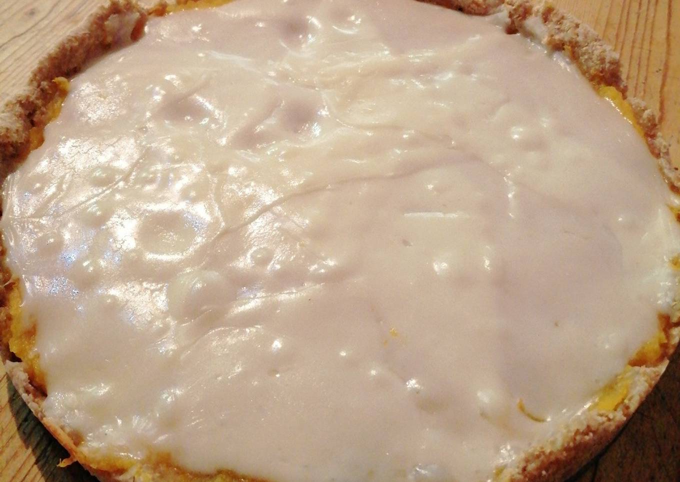 Tarta con masa integral de acelga, calabaza y queso magro