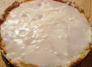 Una foto de Tarta con masa integral de acelga, calabaza y queso magro