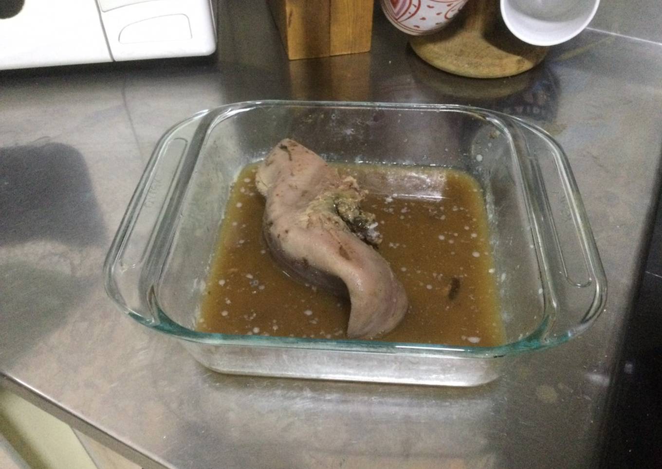 Lengua en baño María para taquear