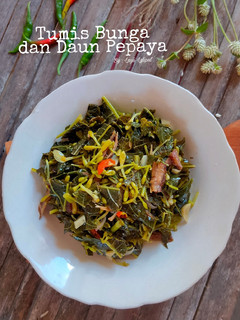 Foto resep Tumis Bunga dan Daun Pepaya