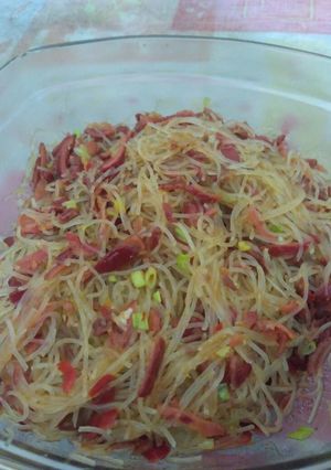 Foto resep Kulit melinjo campur bihun