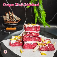 A picture of Dragon fruit kalakand.
