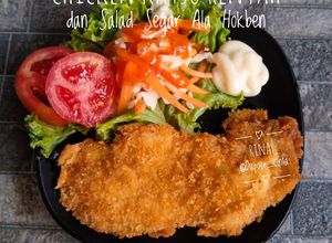 Foto resep Chicken Katsu Renyah dan Salad segar ala hokben