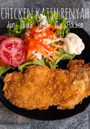 Foto resep Chicken Katsu Renyah dan Salad segar ala hokben