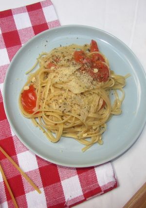 Una foto de Pasta fácil en una olla