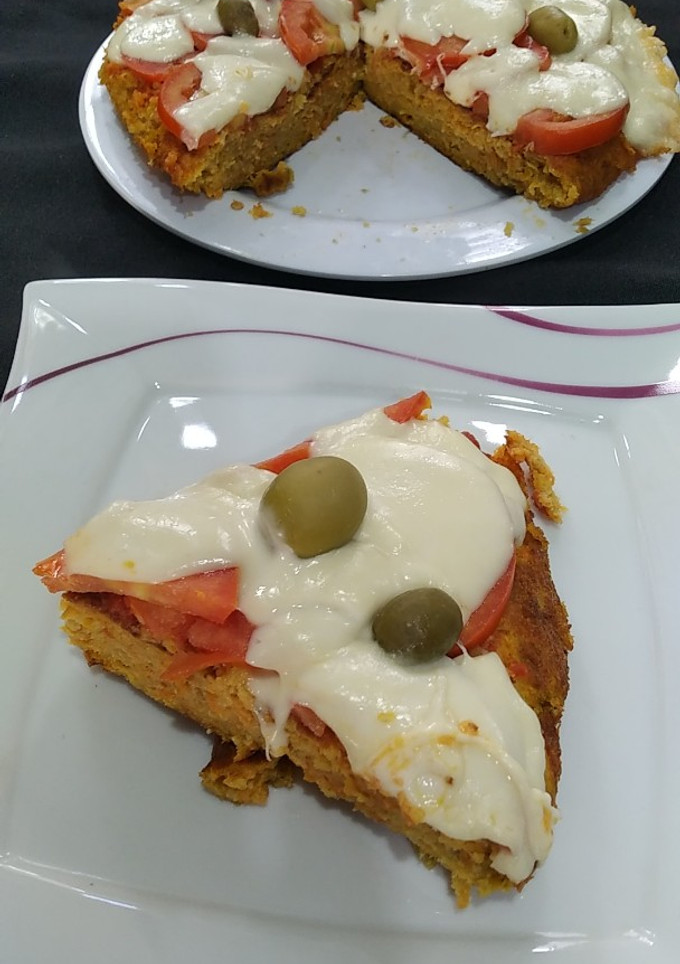 Una foto de Pizza de zanahoria y batata 🍠 sin gluten