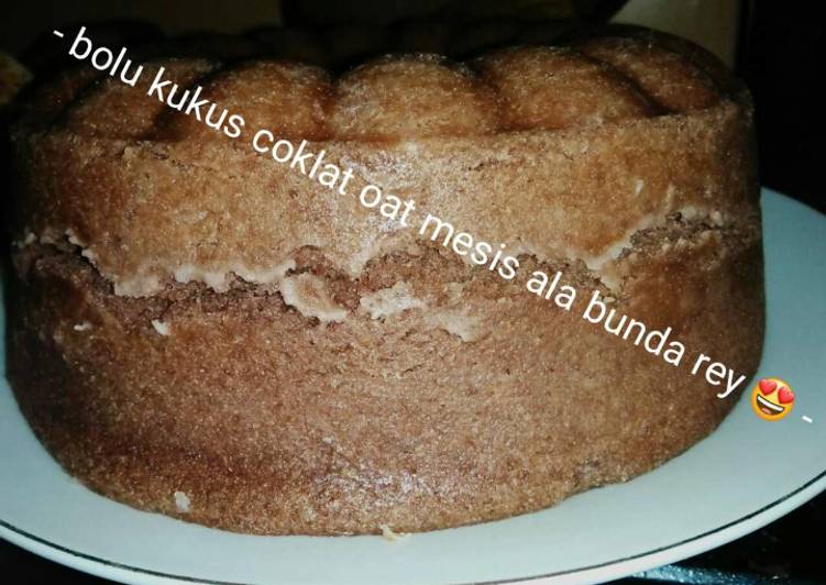 Bolu kukus coklat oat mesis ala bunda rey