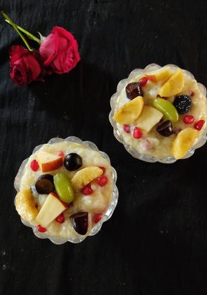 ফ্রুট স্যালাড উইথ সাবু ক্ষীর(fruit salad with sabu kheer recipe in Bengali) রেসিপির প্রধান ছবি