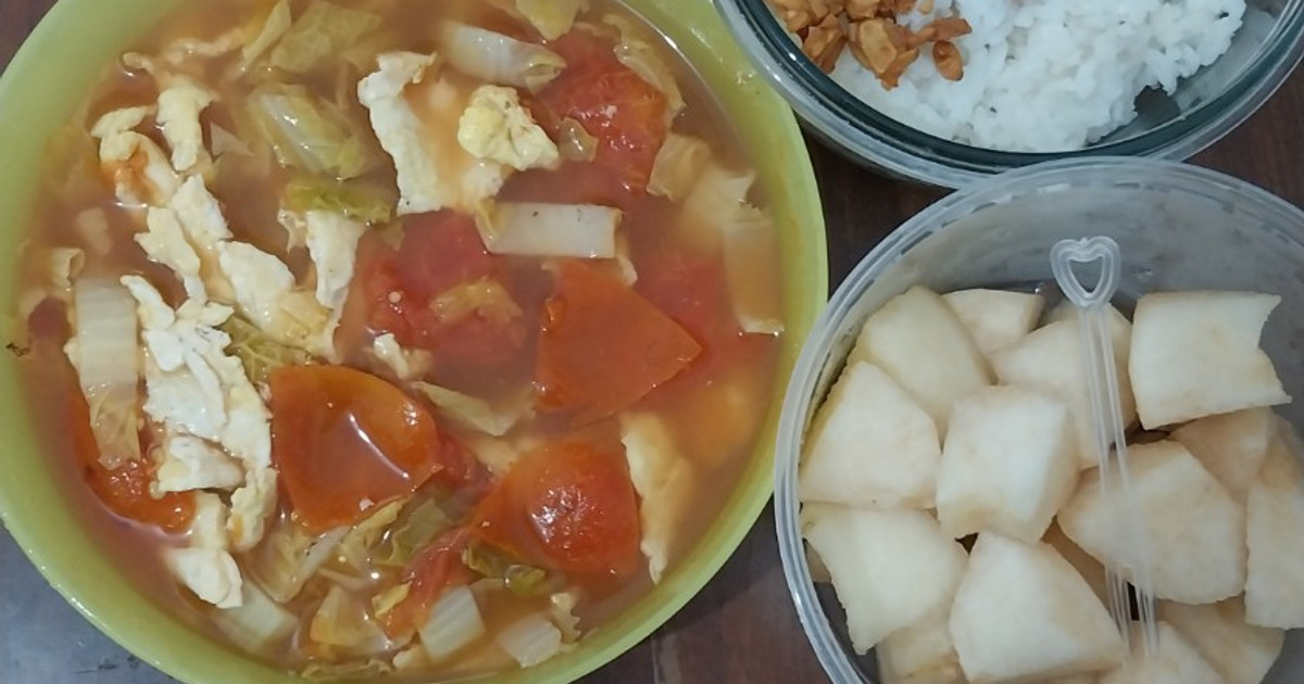 Resep Sup Tomat Telur Paling Mudah dan Enak