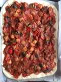Crostata familiar, con pisto de verduras en Thermomix