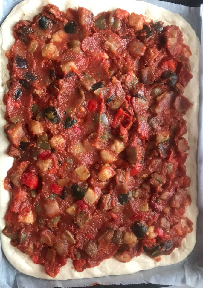 Una foto de Crostata familiar, con pisto de verduras en Thermomix