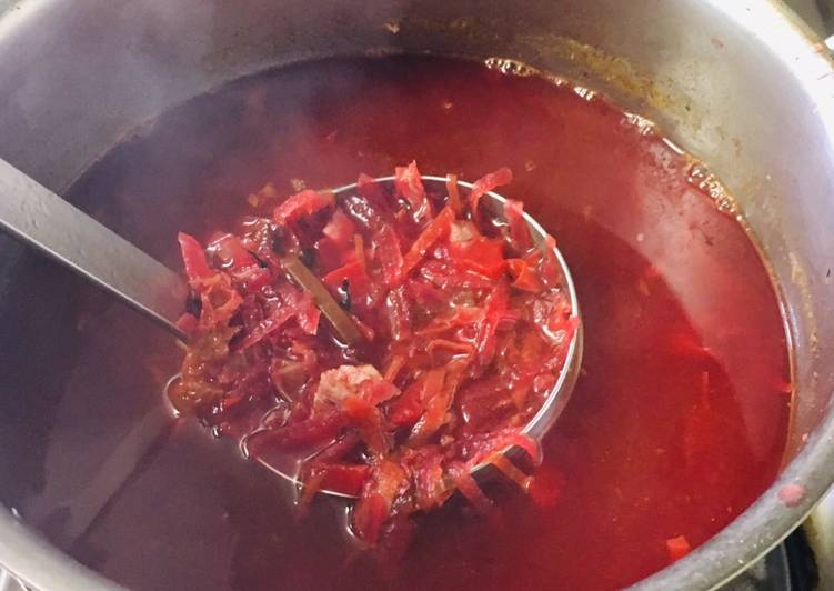 Resep Russian Soup borscht ala Chef Turnip Anti Gagal