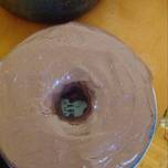 Hot chocolate chocolate cake w/ cream cheese frosting