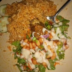A picture of Jallop rice with salad.