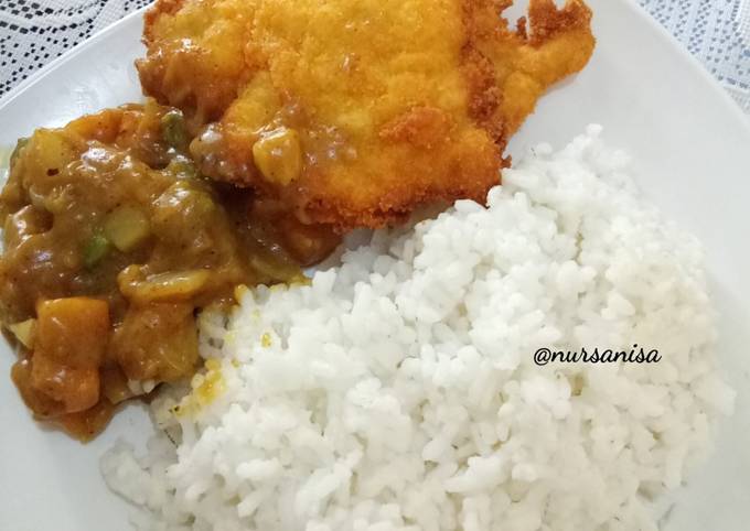 Nasi Kari Jepang (Japanese Curry Rice) dengan Chicken Katsu