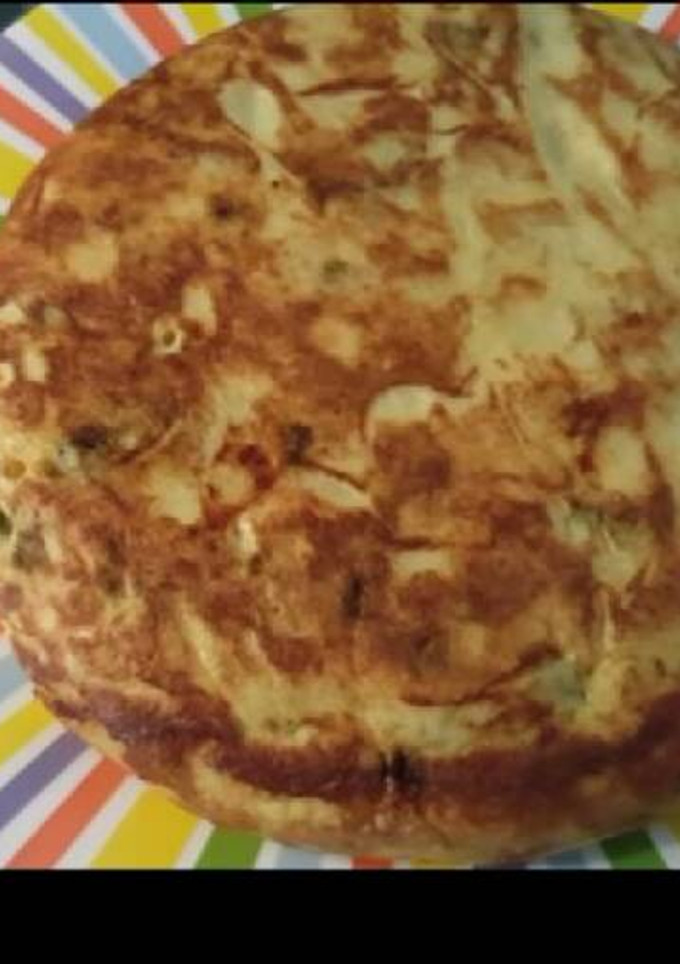Una foto de Tortilla de patatas y pimientos con thermomix