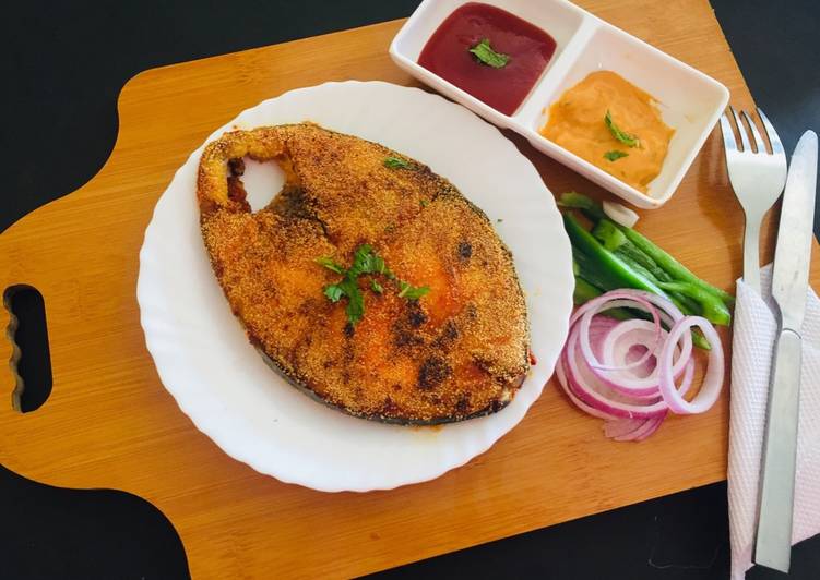 Recipe of Yummy King fish rava fry(Goan style)