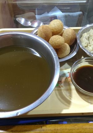 A picture of Homemade Pani Puri.