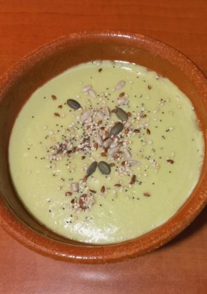 A picture of Avocado and Cucumber Gazpacho.