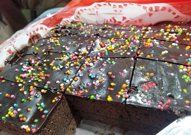 Brownies topp choco ganache