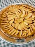 Tarte flan à la pomme, orange et citron
