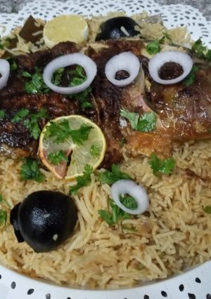 A picture of Fish majboos Rice.