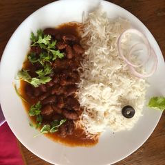 Rajma chawal A picture of Rajma chawal.