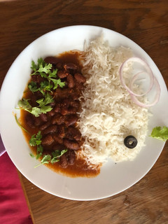 A picture of Rajma chawal.