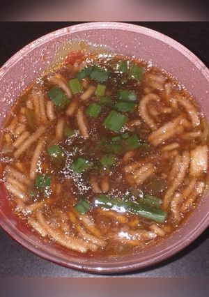 A picture of Manchow soup.