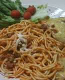 Pechuga con espaguetis