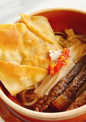 Hình của món Mì hoành thánh.