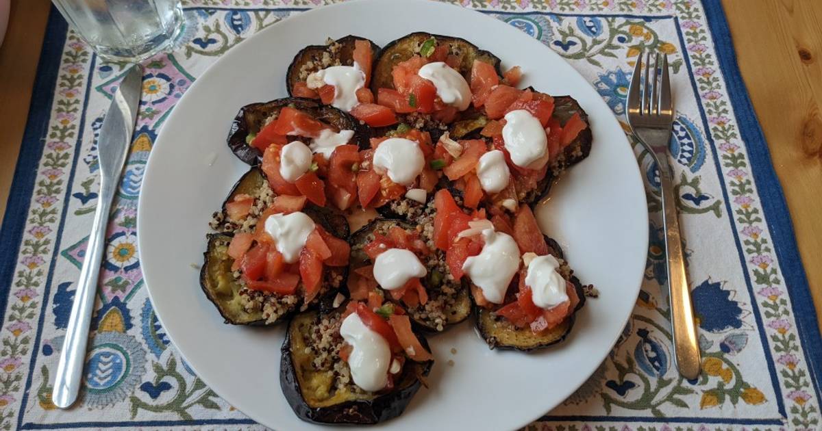 Eggplant and quinoa Recipe by Sammy_veg Cookpad