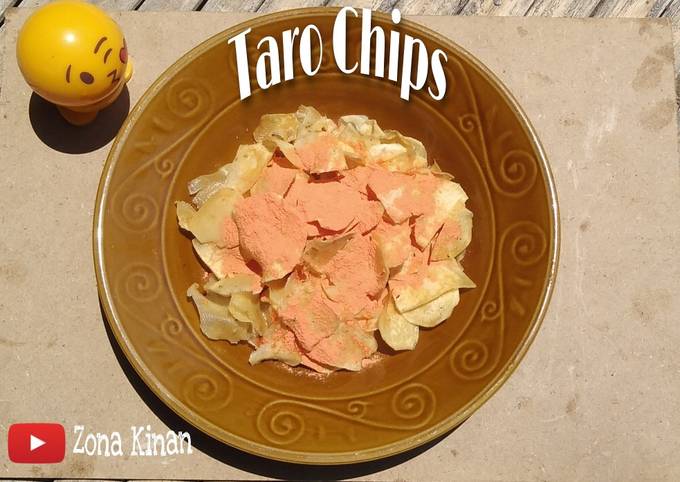 camilan 2 bahan dari talas/taro | taro chips - resepenakbgt.com