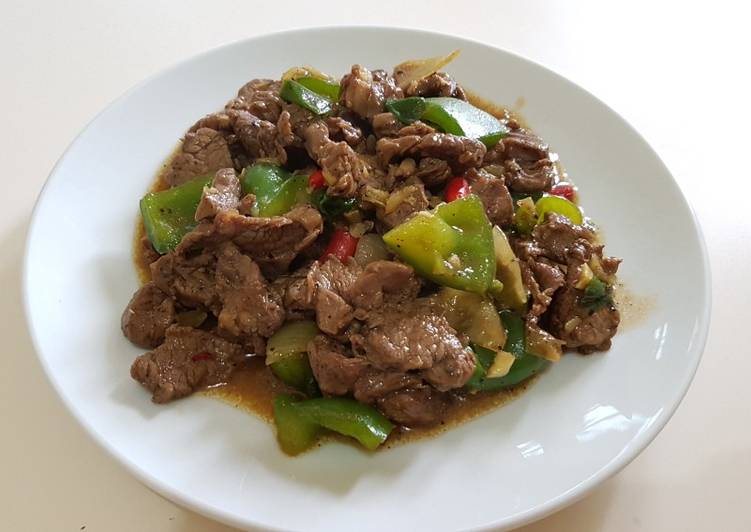 Resep 5. Beef blackpepper / sapi lada hitam #BikinRamadanBerkesan yang Enak