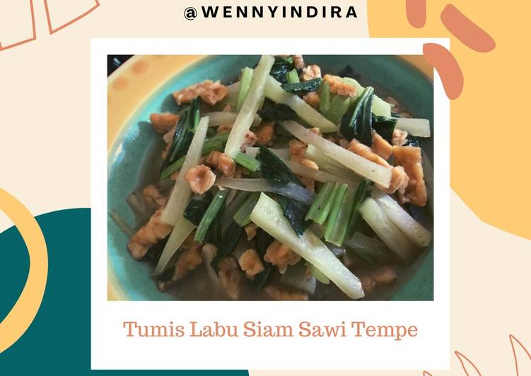 Resep [73] Tumis Labu Siam Sawi Tempe Anti Gagal