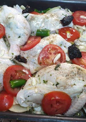 صورة لوصفة دجاج بالفرن 😋😋😋